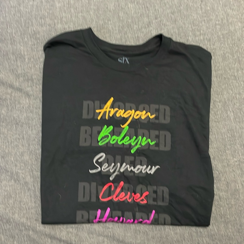 SIX THE MUSICAL. Official US Tour tshirt.